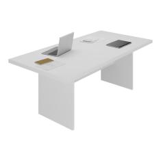 Mesa de Escritório 200cm para Reunião com Tampo 30mm Multimóveis CR25281