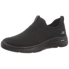 Skechers Tênis feminino Go Walk Arch Fit Iconic, Preto/preto, 35
