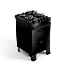 Fogão 4 Bocas Consul CFO4VCE Mesa de Vidro, Preto, Bivolt