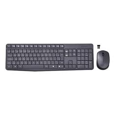 Combo teclado e mouse USB Logitech Sem fio Preto USB - MK235