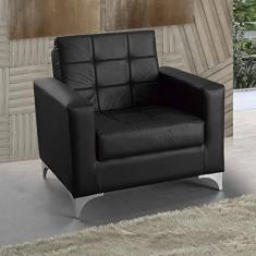Poltrona Decorativa Thainá Corano Preto F 281 - Matrix