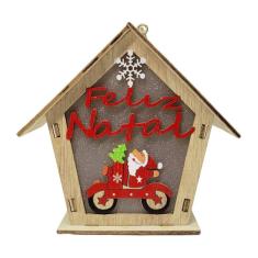 Enfeite de Natal Casa do Papai Noel com LED - NTA01103