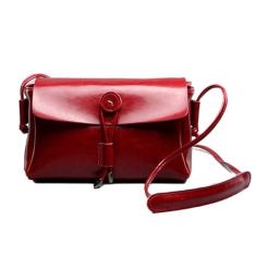 Bolsa de ombro de couro genuíno para mulheres, bolsas de mão, bolsas, carteira para senhoras com alça ajustável (B)