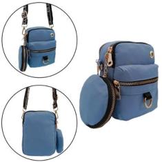 BOLSA TRANSVERSAL MINI BAG COM PORTA MOEDA-Unissex