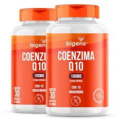 Coenzima Q10 100mg Coq-10 Ubiquinona, Biogens, Kit 2x 30 cápsulas