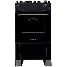 Imagem de Fogão a Gás de Piso 4 Bocas Atlas Mônaco Top Glass Mesa de Vidro - Preto