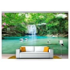 Papel De Parede Cachoeiras Animais Pássaros 3D Xch05 3M² - Você Decpra