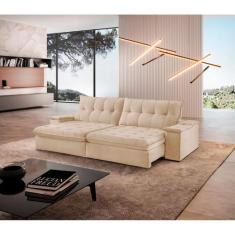 Sofá Lua Linho 02 Módulos 120 cm B25cm Meu Sofá Online, A294 LINHO CRE