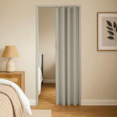 Porta Sanfonada PVC 0,72x2,10 Multilit Cinza - Plasflex