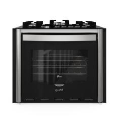 Fogão Fischer Gran Cheff de Embutir 5 Bocas Mesa de Vidro Com Dourador 110L Silver 28550-6554