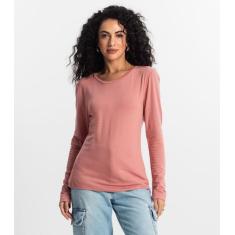 Blusa Manga Longa Feminina Rovitex Rosa, M, Rosa