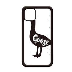 Capa de ganso preto e branco animal para iPhone 11 Pro Max para Apple Mobile Case Shell