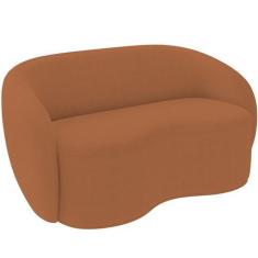 Sofá 3 Lugares 180cm Sala de Estar Living Oscar K01 Bouclê Terracota -