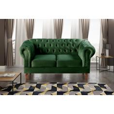 Sofá 2 Lugares Decoração Sara Recepção Dom Pedro Chesterfield - BELLA 