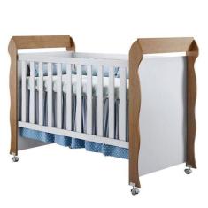 Berço Americano Mirelle Branco Acetinado Amadeirado - Carolina - CAROL