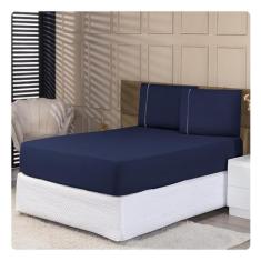 Jogo de Lençol Micropercal Casal 400 Fios - 3pças - Lenharo Enxovais, 