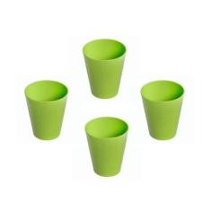 Conjunto De Copos Fresc Vemplast 350Ml 4 Peças Verde
