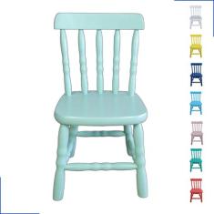 Cadeira Infantil Madeira Resistente Pintura Durável Colorida Escola Ed