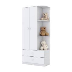 Guarda-Roupa Infantil Amarelinha 2 Portas 2 Gavetas Branco