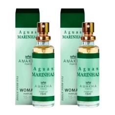 Kit 2 Perfume Feminino Aguas Marinhas Amakha Paris Bolsa