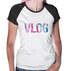 Baby Look Raglan Vlog - Foca na Moda, Branco, Preto, GG