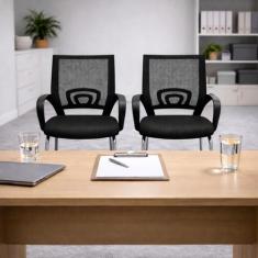 Cadeira de Escritório Interlocutor Fixa Tela Mesh Santiago - Versi