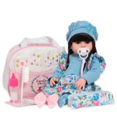 Boneca bebê Reborn Princesa Realista 100% Vinil Siliconado - Cegonha R