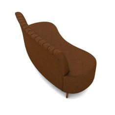 Sofá 2 Lugares Living 135cm Pé Palito Maraú Sintético Pu Marrom K01 - 