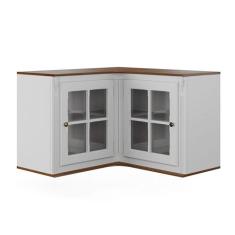 Armário de Cozinha Aéreo de Canto Hannover de Madeira com 2 Portas de 