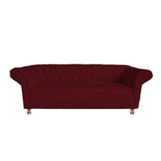 Sofá Chesterfield Conde 2,30M - Suede Bordo / Recepção, moveis, sala, decoração