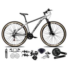 Bicicleta Aro 29 Absolute Nero 5 Shimano Altus 24v K7 Freios Hidráulico Suspensão Trava Pneus Faixa-Unissex