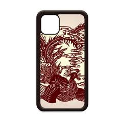 Capa com desenho de pássaro de fênix chinês para iPhone 12 Pro Max para Apple Mini Mobile Case