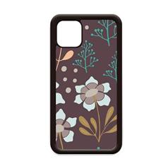 Tinta de flor marrom para iPhone 11 Pro Max Capa para Apple Mobile Case