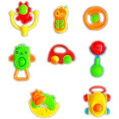 Brinquedo Para Bebês Kit Com 8 Chocalhos Pacote Econômico