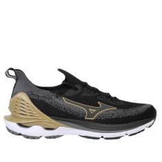 Tênis Mizuno Wave Laser Masculino Preto E Dourado