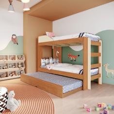 Treliche Indy Com Cama Auxiliar Conquista Móveis - Cinamomo/Off White