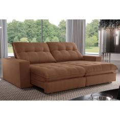 Sofa Retrátil Dublin 2,30m Mola Ensacada 04 Lugares Txr, Cobre