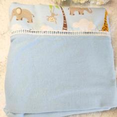 Lençol para Berço Padrão Americano em malha de algodão com fronha deta