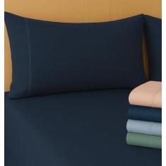 Kit Jogo De Lençol King 03 Peças 400 Fios Fronha Ponto Palito - CASA M