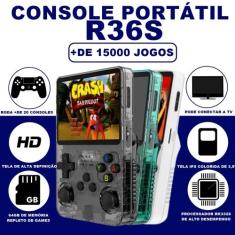 Console Portátil R36S com 15.000 mil Jogos Vídeo Game 64GB Várias Core