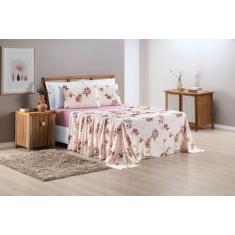 Jogo de Cama Casal Padrão 4 peças malha fio penteado coleção Quality -