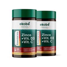 Trio Vitaminico  Suplemento Vit D3 + Vit C 30 Cápsulas