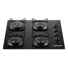 Cooktop 4 Bocas a Gás Continental Preto KC4GR