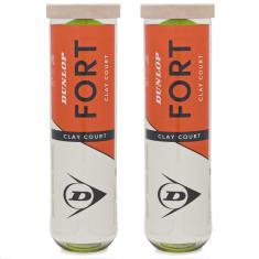 Bola de Tênis Dunlop Fort Clay Court Pack com 2 Tubos