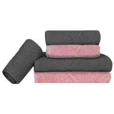 Jogo de Toalhas de Banho 100% Algodão 5 Peças Completo Max Sonhare Sul