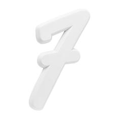 Número Residencial Para Casa 7 Branco 3D 22cm - Metalcromo