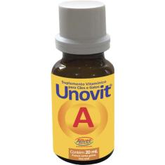 Suplemento Vitamínico Alivet Unovit A para Cães e Gatos - 20 mL