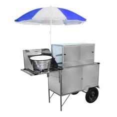 Carrinho de Salgados com Rodas Pneumaticás e Guarda Sol - Cefaz