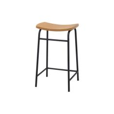 Banqueta Canoa Média Design Único Moderno - Studio Metal Madeira