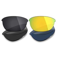 Mryok 2 pares de lentes polarizadas de substituição para óculos de sol Oakley Half Jacket 2.0 - Opções